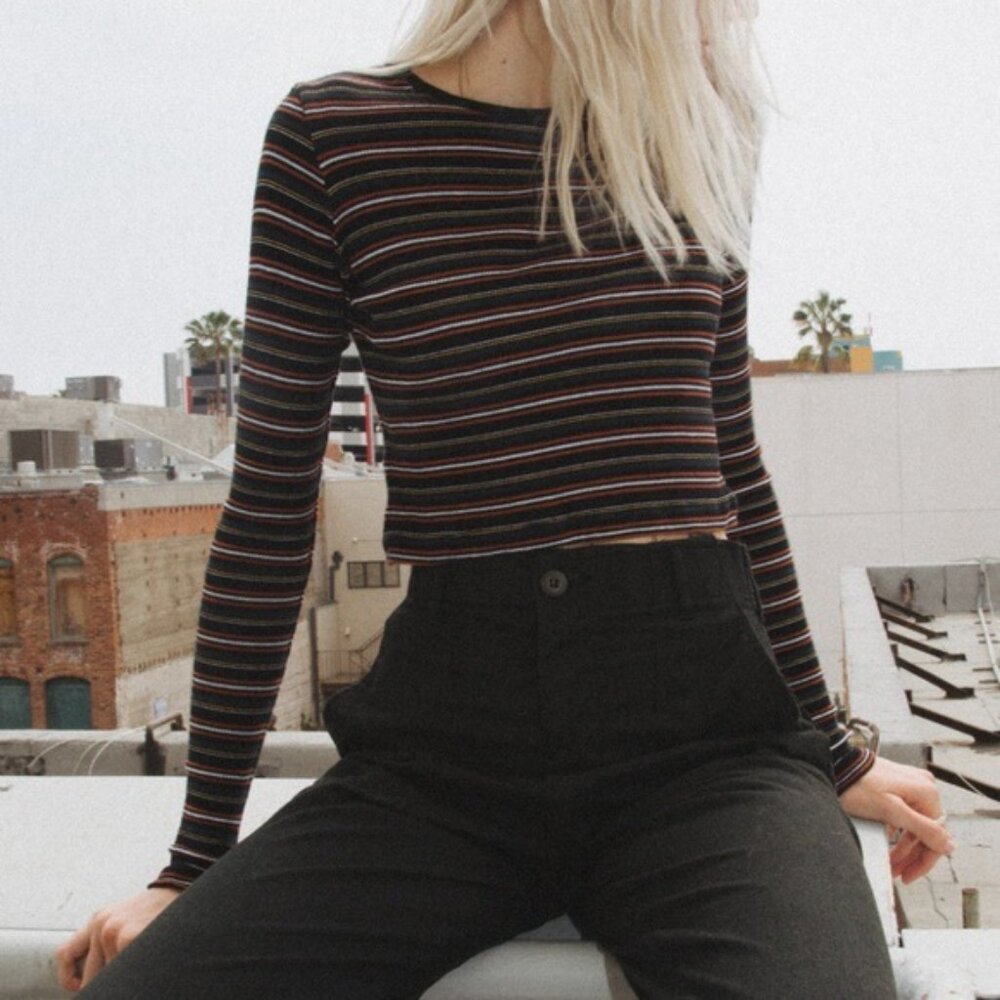 Brandy Melville Long Sleeve Stripe Top